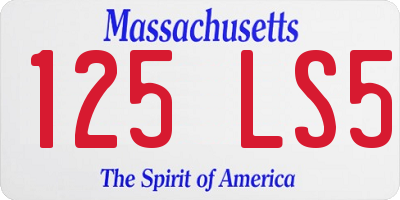 MA license plate 125LS5