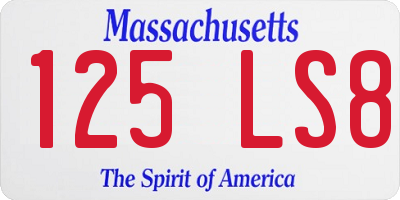 MA license plate 125LS8