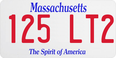 MA license plate 125LT2