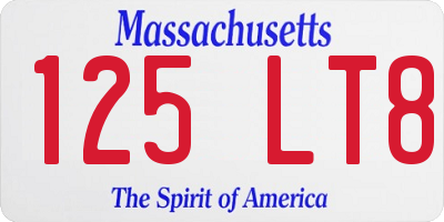 MA license plate 125LT8