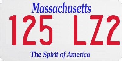 MA license plate 125LZ2