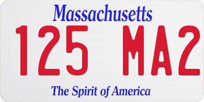 MA license plate 125MA2