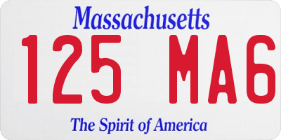 MA license plate 125MA6