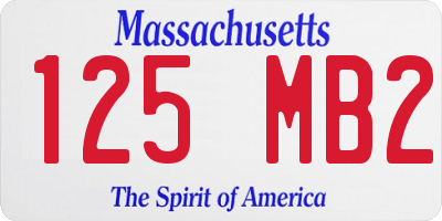 MA license plate 125MB2