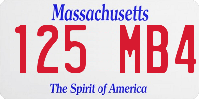 MA license plate 125MB4