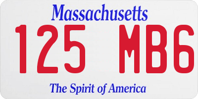 MA license plate 125MB6