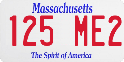 MA license plate 125ME2