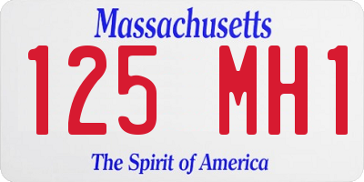 MA license plate 125MH1