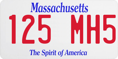 MA license plate 125MH5