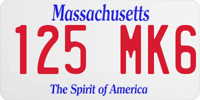 MA license plate 125MK6