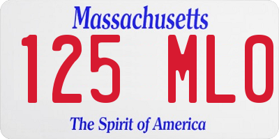 MA license plate 125ML0