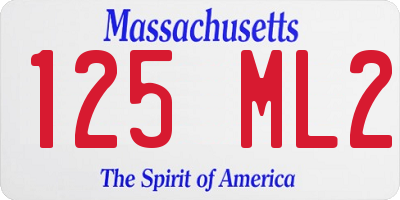MA license plate 125ML2
