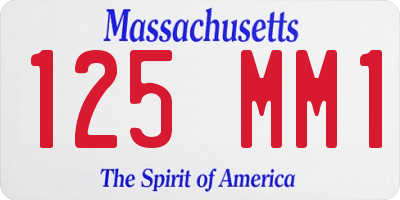 MA license plate 125MM1