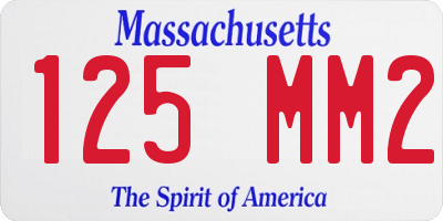 MA license plate 125MM2