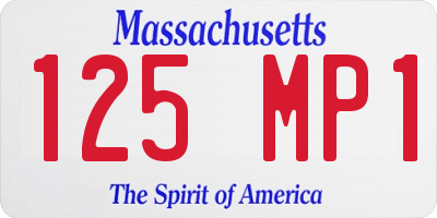 MA license plate 125MP1