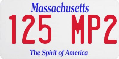 MA license plate 125MP2