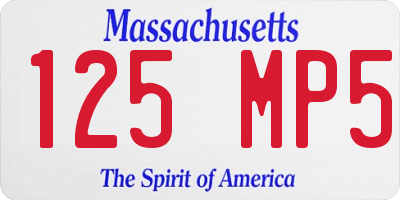 MA license plate 125MP5