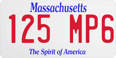 MA license plate 125MP6