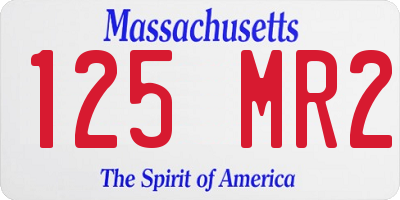 MA license plate 125MR2