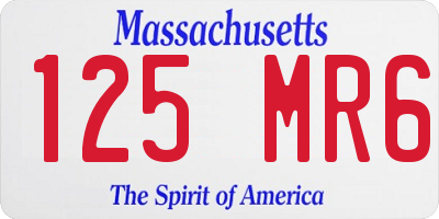 MA license plate 125MR6