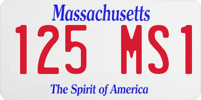 MA license plate 125MS1