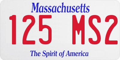 MA license plate 125MS2