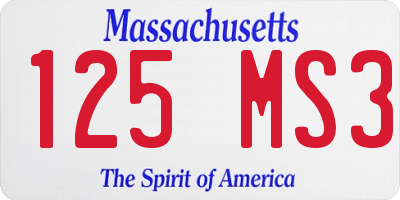 MA license plate 125MS3