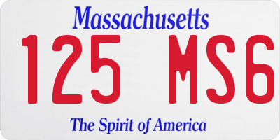 MA license plate 125MS6