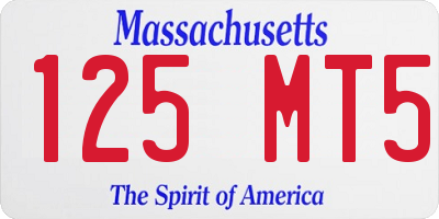 MA license plate 125MT5