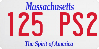 MA license plate 125PS2