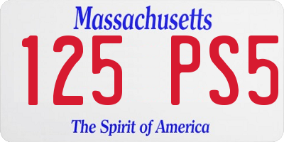 MA license plate 125PS5
