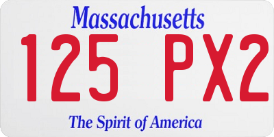 MA license plate 125PX2