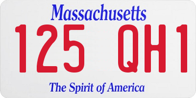 MA license plate 125QH1