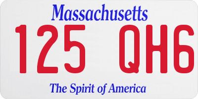 MA license plate 125QH6