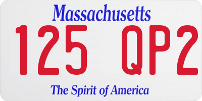 MA license plate 125QP2