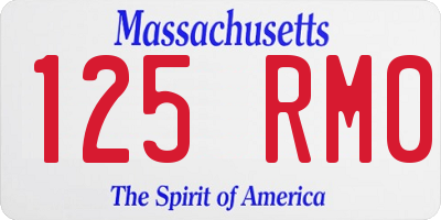 MA license plate 125RM0