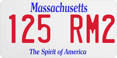 MA license plate 125RM2