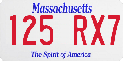 MA license plate 125RX7