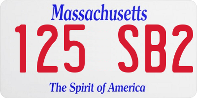 MA license plate 125SB2