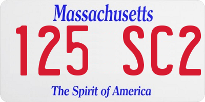 MA license plate 125SC2