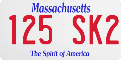 MA license plate 125SK2