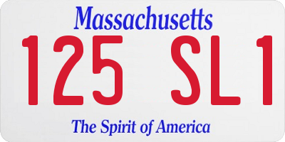 MA license plate 125SL1