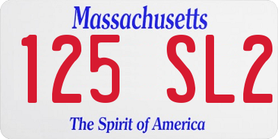 MA license plate 125SL2