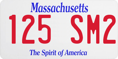 MA license plate 125SM2