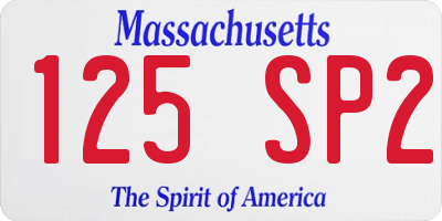 MA license plate 125SP2