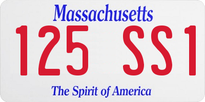 MA license plate 125SS1
