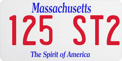 MA license plate 125ST2