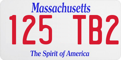 MA license plate 125TB2