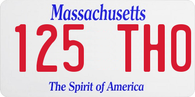 MA license plate 125TH0