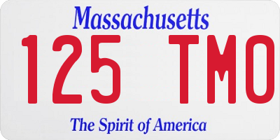 MA license plate 125TM0